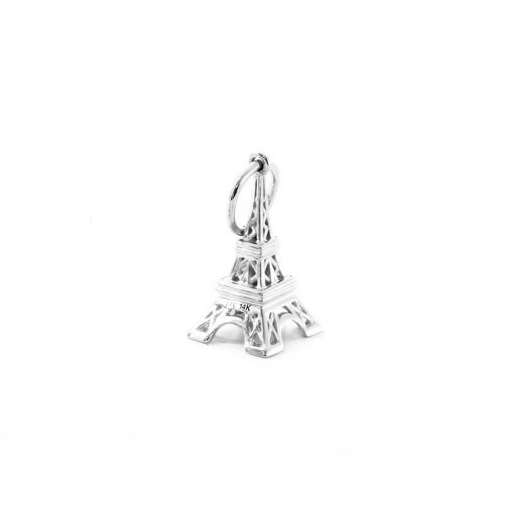 Silver Mini Eiffel Tower Charm - JET SET CANDY (7821521420536)