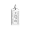 Minneapolis Minnesota USA MSP Luggage Tag Charm Silver