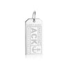 Nantucket Massachusetts USA ACK Luggage Tag Charm Silver