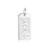 Sterling Silver Nantucket Charm, ACK Luggage Tag Charm - JET SET CANDY  (2036752908346)