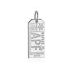 Naples Florida USA APF Luggage Tag Charm Silver