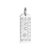 Albuquerque New Mexico USA ABQ Luggage Tag Charm Silver