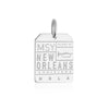 Silver New Orleans Charm, MSY Luggage Tag (SHIPS JUNE) - JET SET CANDY  (2457718358074)