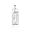 Silver New York Charm, LGA LaGuardia Luggage Tag - JET SET CANDY (7781392089336)