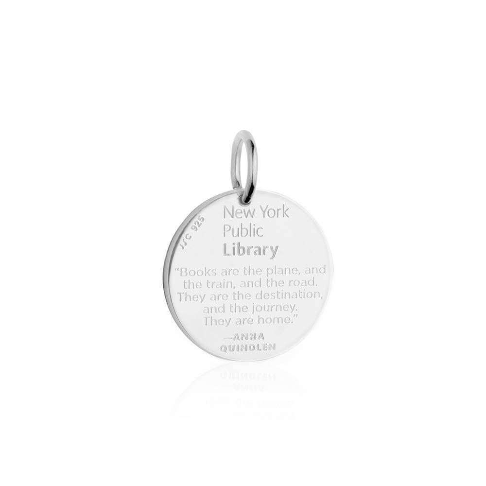 Silver New York Public Library Charm - JET SET CANDY  (4571639611480)
