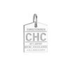 Silver New Zealand Charm, CHC Christchurch Luggage Tag - JET SET CANDY  (1720196595770)