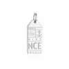 Silver France Charm, NCE Nice Luggage Tag (SHIPS JUNE) - JET SET CANDY  (1720185782330)