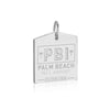 Palm Beach Florida USA PBI Luggage Tag Charm Silver