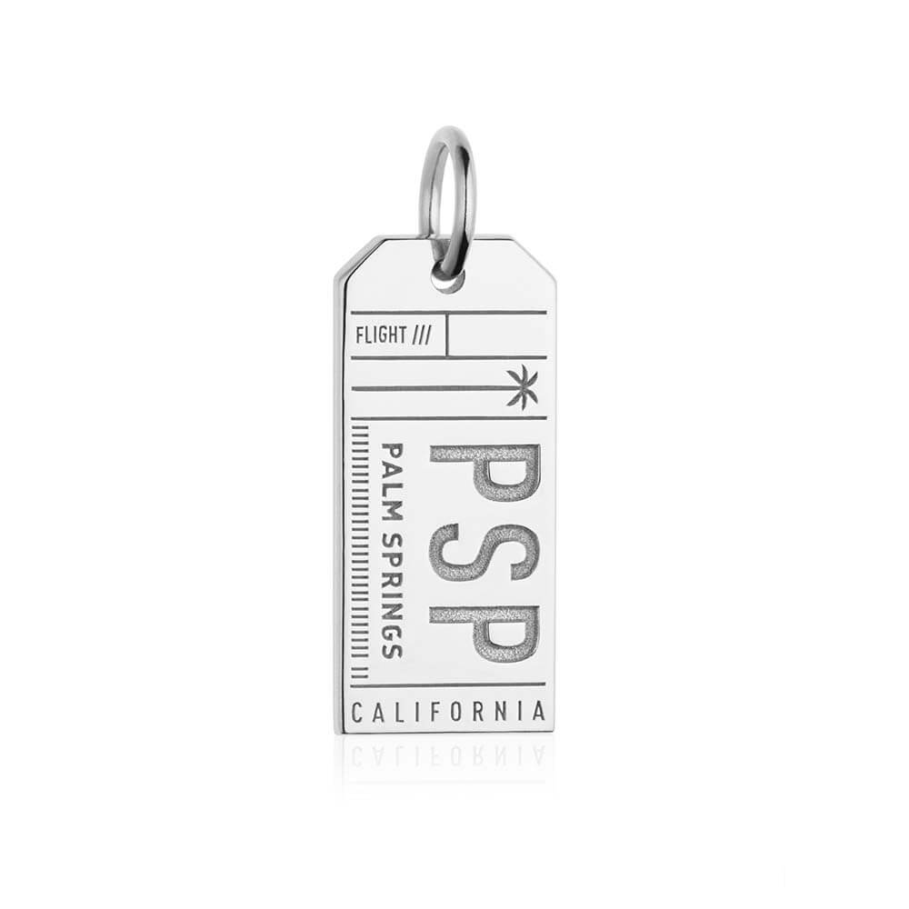 Palm Springs California USA PSP Luggage Tag Charm Silver – JET SET