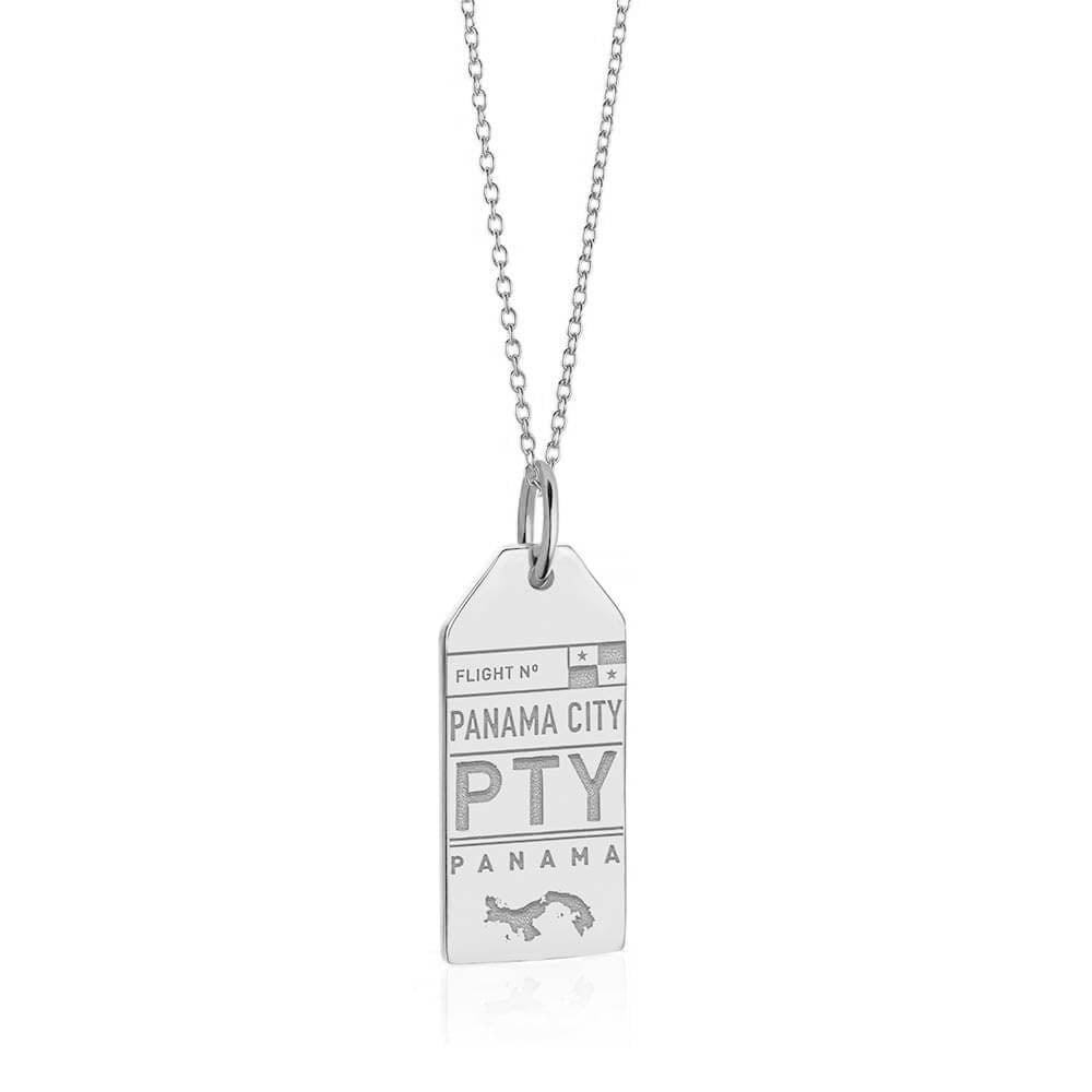 Silver PTY Panama City Luggage Tag Charm - JET SET CANDY (6080815399096)