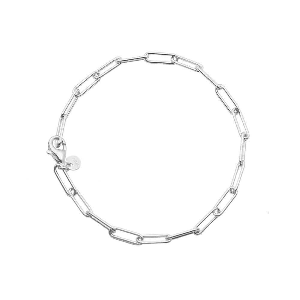 Silver Paperclip Bracelet - JET SET CANDY (7461078401272)