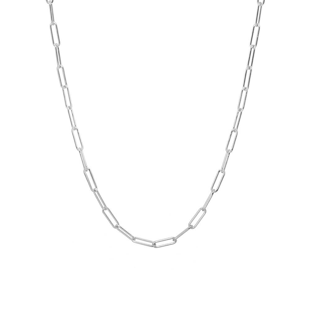 Sterling Silver Paperclip Chain Necklace | Paperclip Necklace