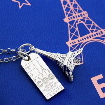 Eiffel Tower Charm Paris France Silver