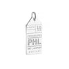 Philadelphia Pennsylvania USA PHL Luggage Tag Charm Silver
