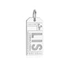 Lisbon Portugal LIS Luggage Tag Charm Silver