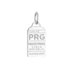 Silver Czech Republic Charm, PRG Prague Luggage Tag - JET SET CANDY  (1720180867130)