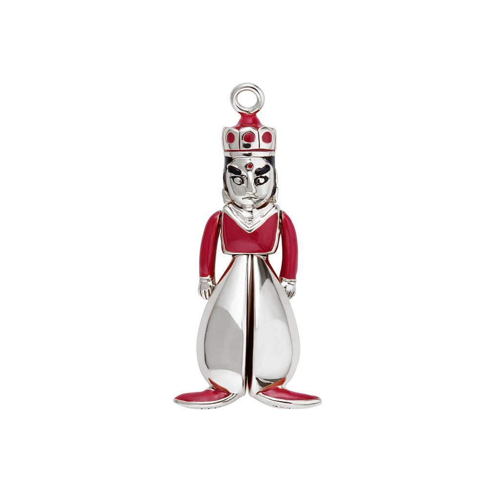 Silver India Charm, Indian Rajasthan Puppet - JET SET CANDY  (1720168808506)