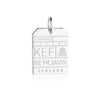 Silver Iceland Charm, KEF Reykjavik Luggage Tag - JET SET CANDY  (1720192794682)