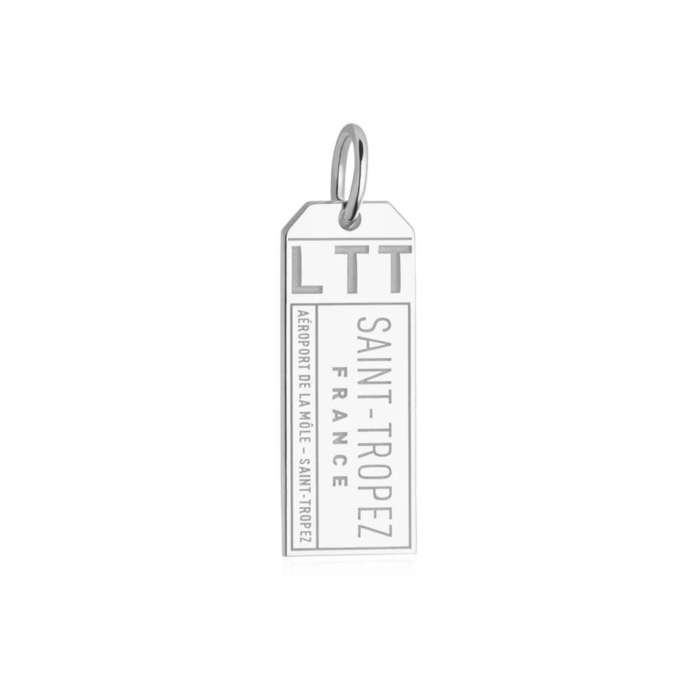 Silver France Charm, LTT Saint Tropez Luggage Tag - JET SET CANDY  (2268483158074)