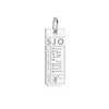 San José Costa Rica SJO Luggage Tag Charm Silver