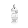 San Juan Puerto Rico SJU Luggage Tag Charm Silver