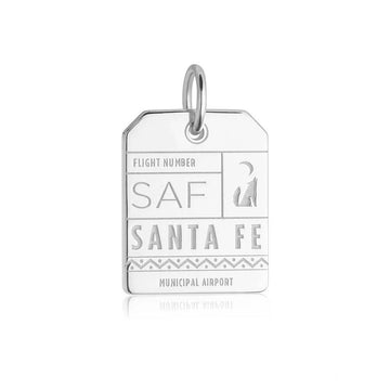 Silver USA Charm, SAF Santa Fe Luggage Tag