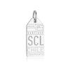 Silver Travel Charm, SCL Chile Luggage Tag - JET SET CANDY  (1720178868282)