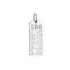 Santo Domingo DR SDQ Luggage Tag Charm Silver