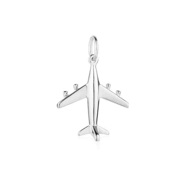 Airplane Charm Silver Small