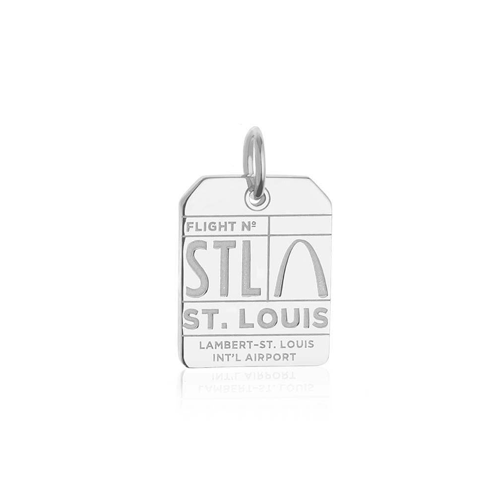 Silver USA Charm, St. Louis STL Luggage Tag - JET SET CANDY  (2336695222330)