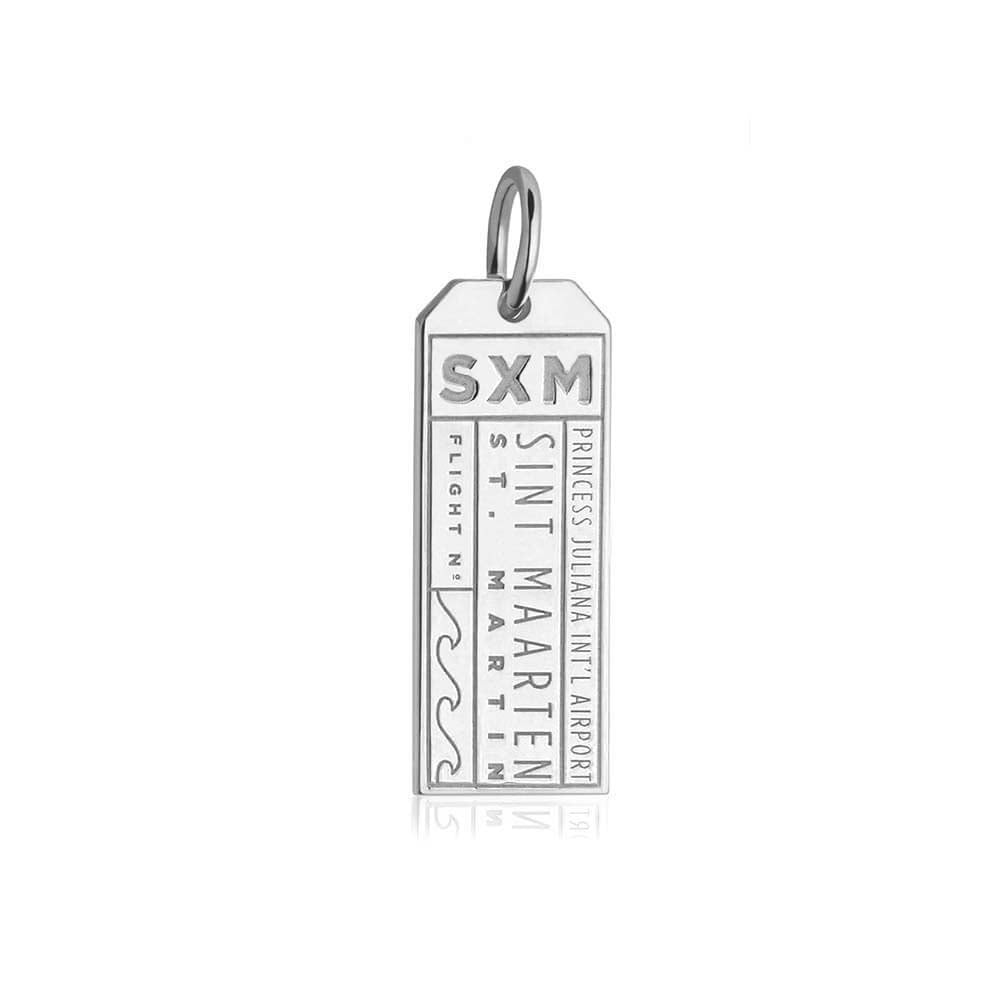 St Maarten Caribbean SXM Luggage Tag Charm Silver – JET SET CANDY
