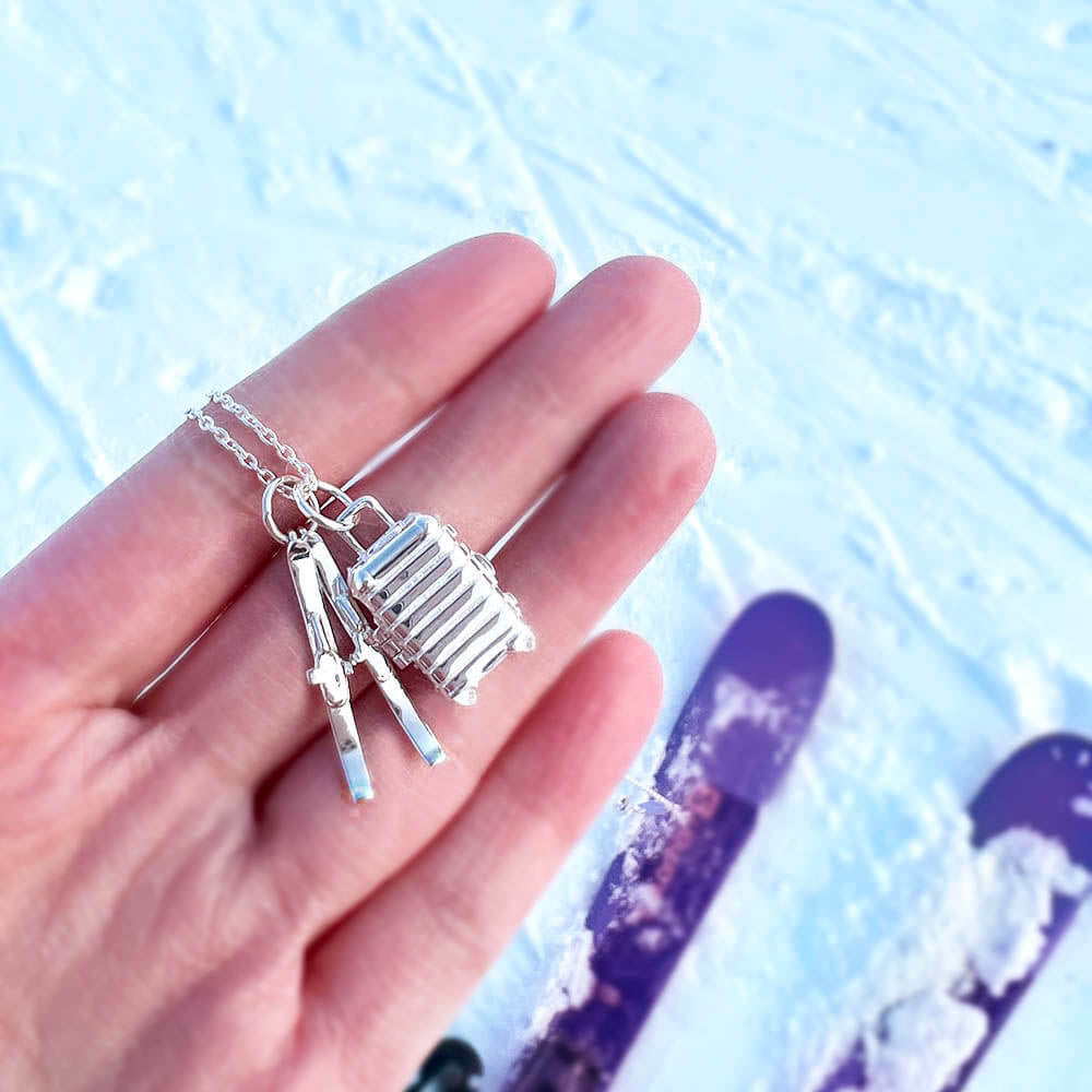 Silver Smart Suitcase Charm, Medium - JET SET CANDY (7532598362360)