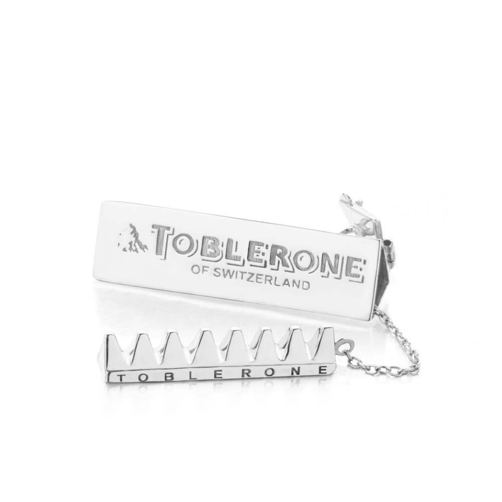 Sterling Silver Chocolate Charm, Swiss Toblerone - JET SET CANDY  (1720177426490)