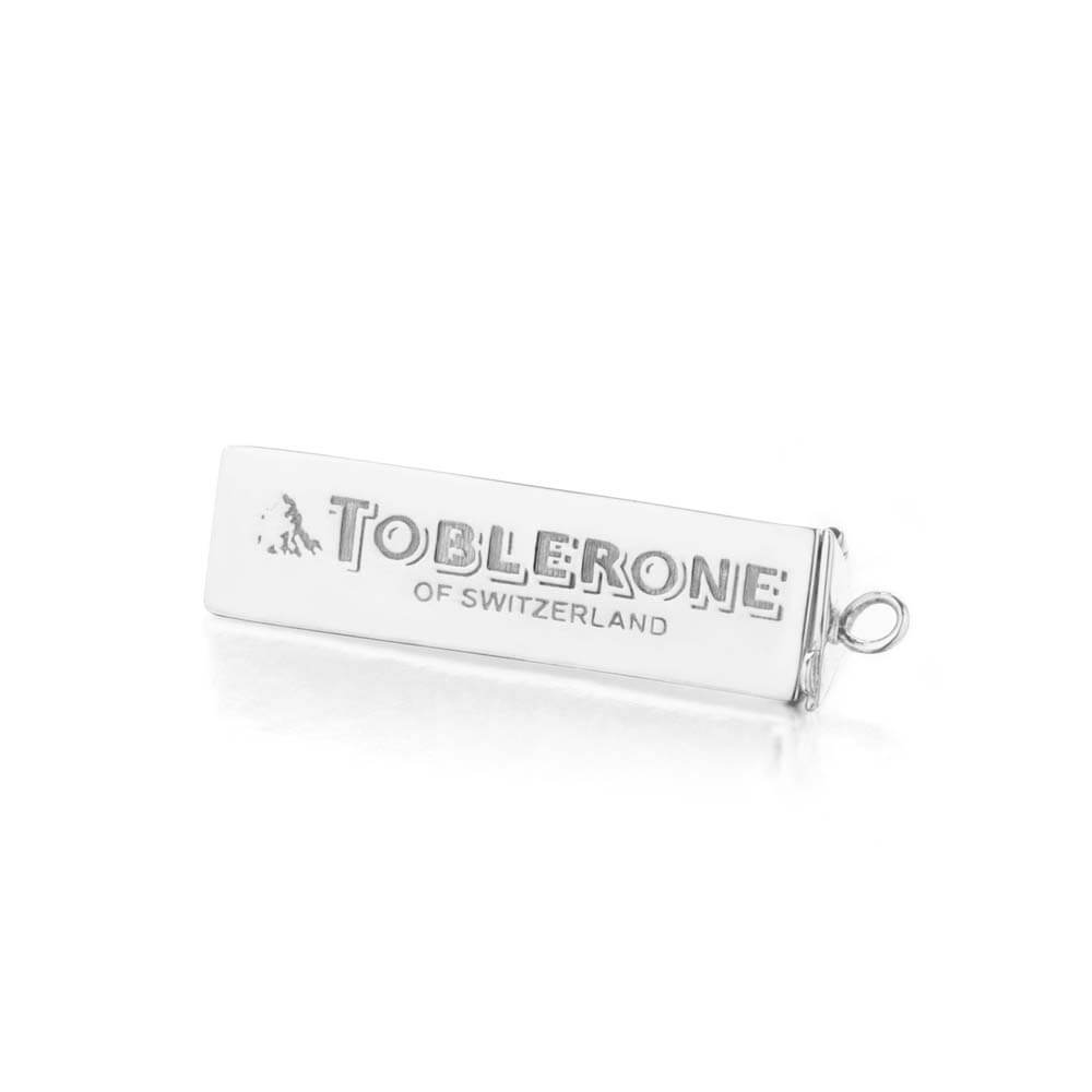Sterling Silver Chocolate Charm, Swiss Toblerone - JET SET CANDY  (1720177426490)