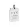 Sterling Silver Australia Charm, SYD Sydney Luggage Tag - JET SET CANDY  (2457799295034)