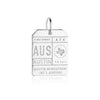 Austin Texas USA AUS Luggage Tag Charm Silver