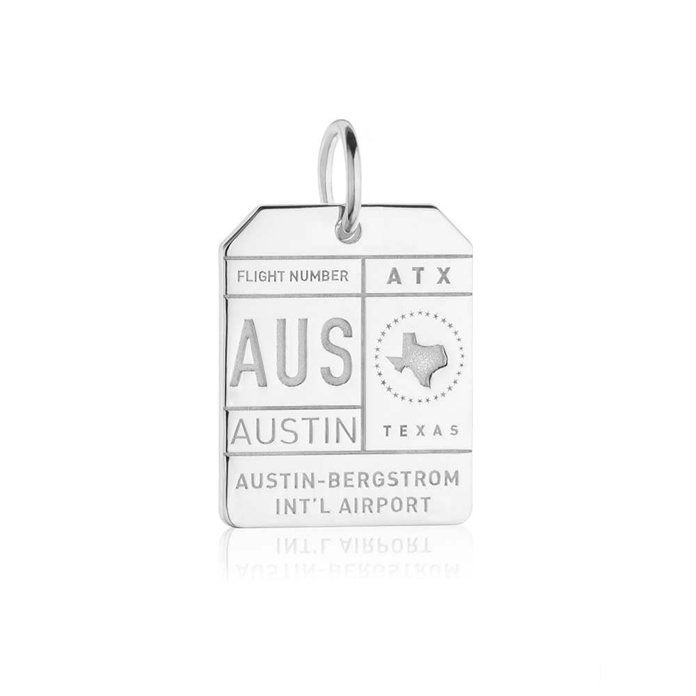 Sterling Silver Texas Charm, AUS Austin Luggage Tag - JET SET CANDY  (2268482994234)