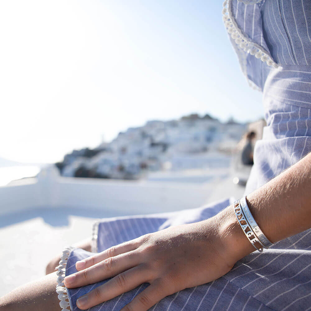 Silver Inspirational Cuff Bracelet 