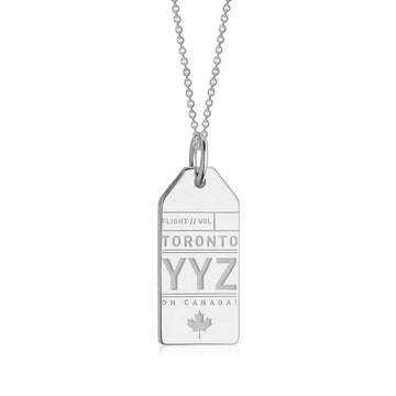 Silver Canada Charm, YYZ Toronto Luggage Tag