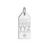 Silver Canada Charm, YYZ Toronto Luggage Tag - JET SET CANDY  (1720182603834)