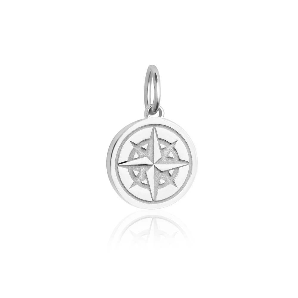 GWP-Mini Silver Tolkien Compass Charm - JET SET CANDY  (4337667768408)