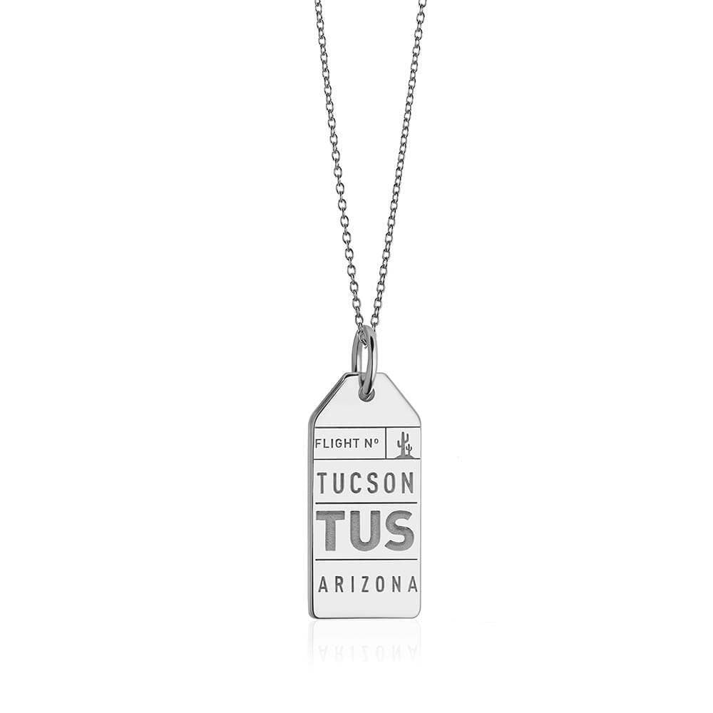 Silver Tucson, Arizona TUS Luggage Tag Charm - JET SET CANDY  (2419543015482)