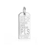 Turks and Caicos PLS Luggage Tag Charm Silver