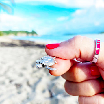 Sea Turtle Charm Silver