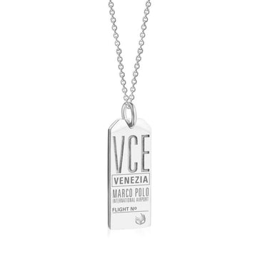 Venice Italy VCE Luggage Tag Charm Silver