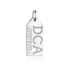 Washington DC Arlington USA DCA Luggage Tag Charm Silver