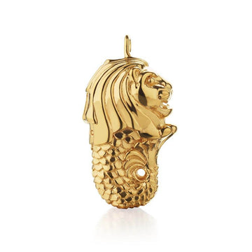 Solid Gold Merlion Charm