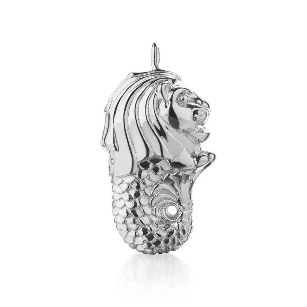 Silver Merlion Charm - JET SET CANDY  (1720168087610)