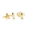 Airplane Earrings, Solid Gold