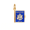 Passport Book Charm BESPOKE Enamel Solid Gold